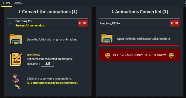 UE5のMixamoConverter